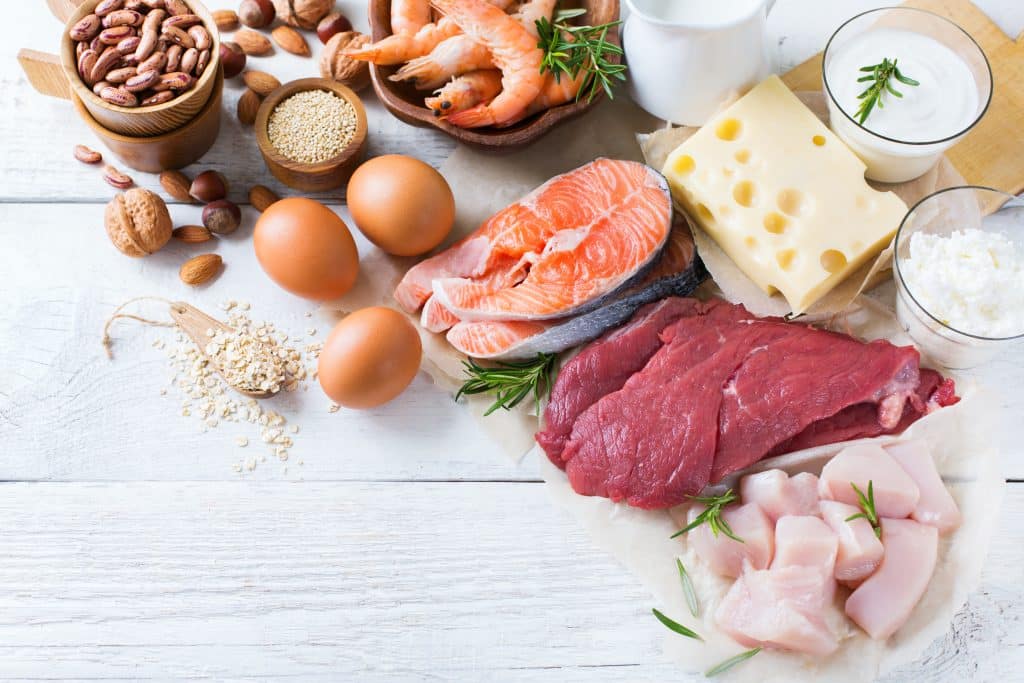 Assortment of protein-rich foods