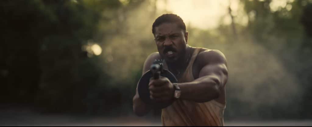 Michael B. Jordan as Smoke in "Sinners." (Credit: Warner Bros. Pictures)