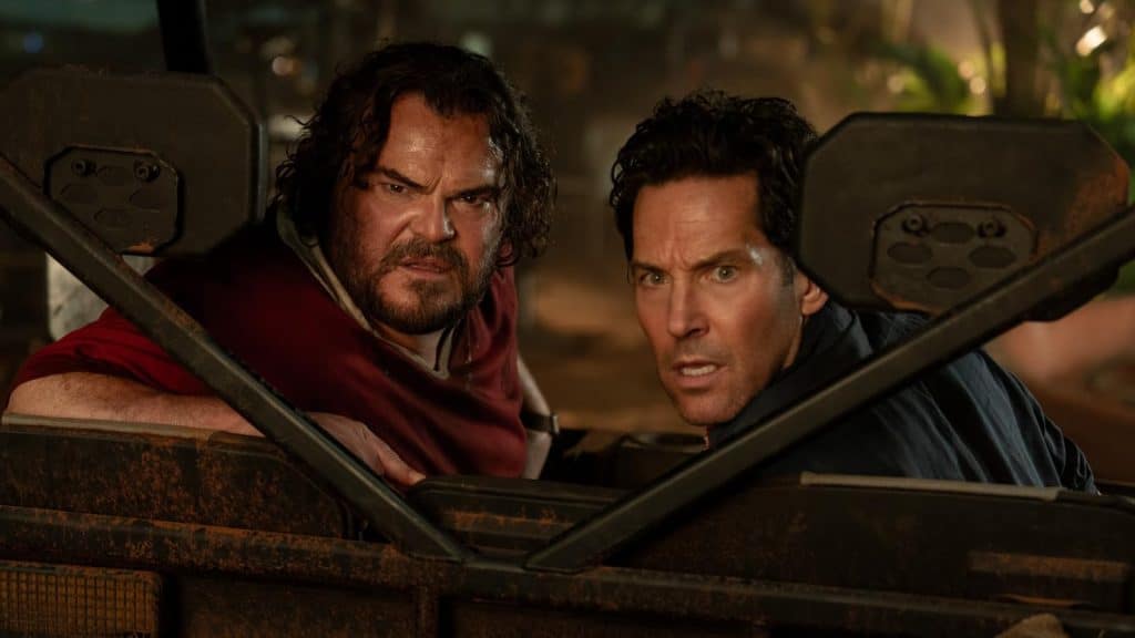 Doug and Griff look back in fear. Credit: Sony Pictures.