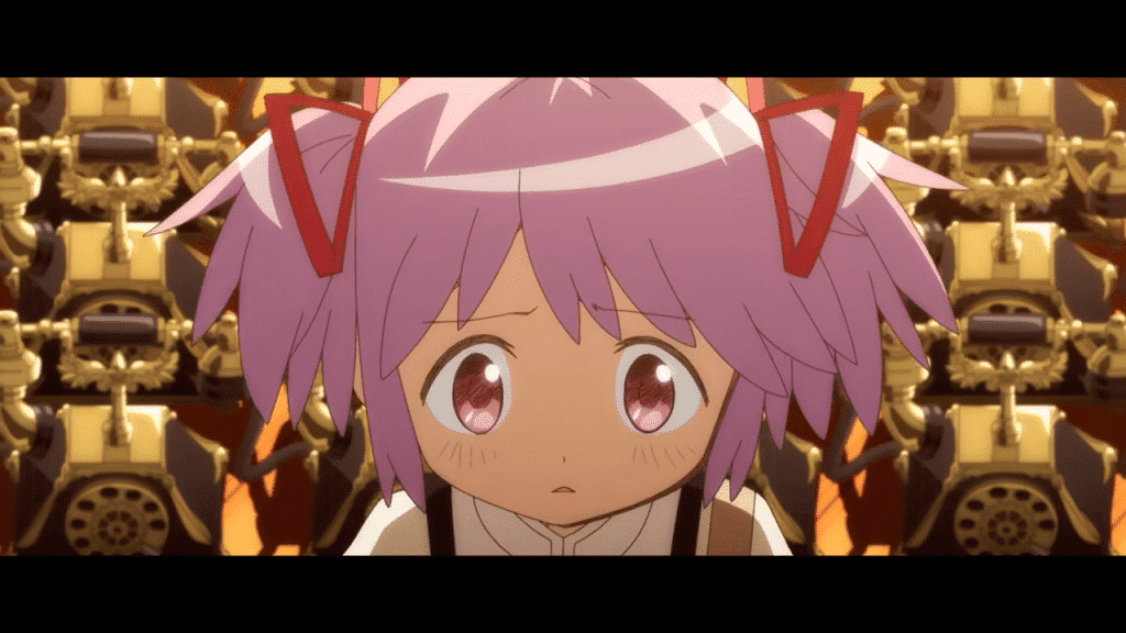 Madoka looking distressed.