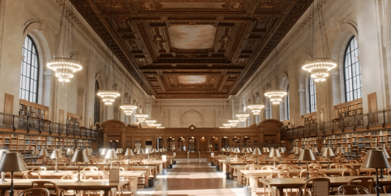 NYC Public Library Rose Main Reading Room via @Archdigest Youtube