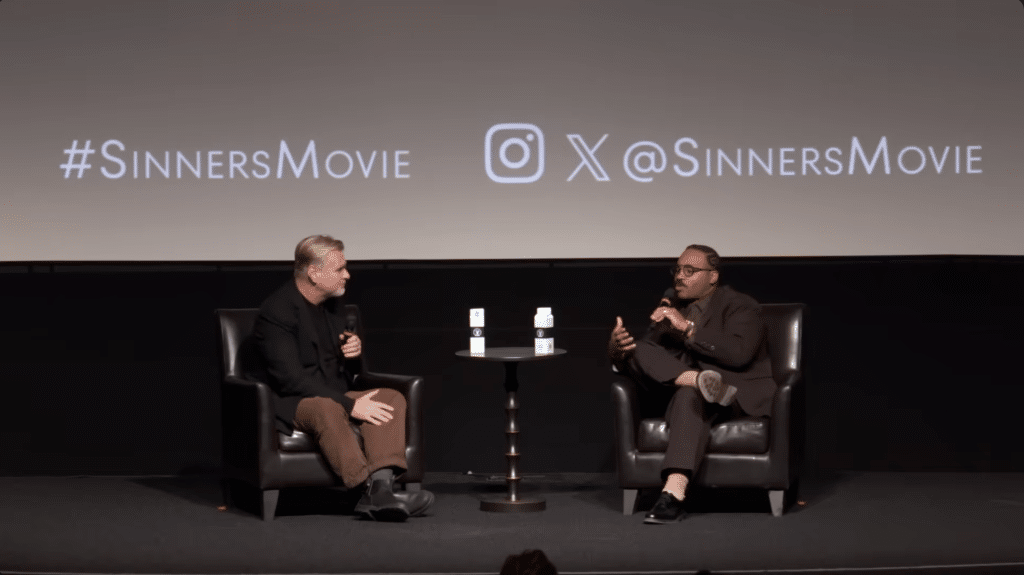 Christopher Nolan and Ryan Coogler during private screening of sinners