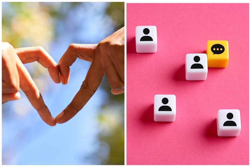 Image showing hand heartsand people blocks