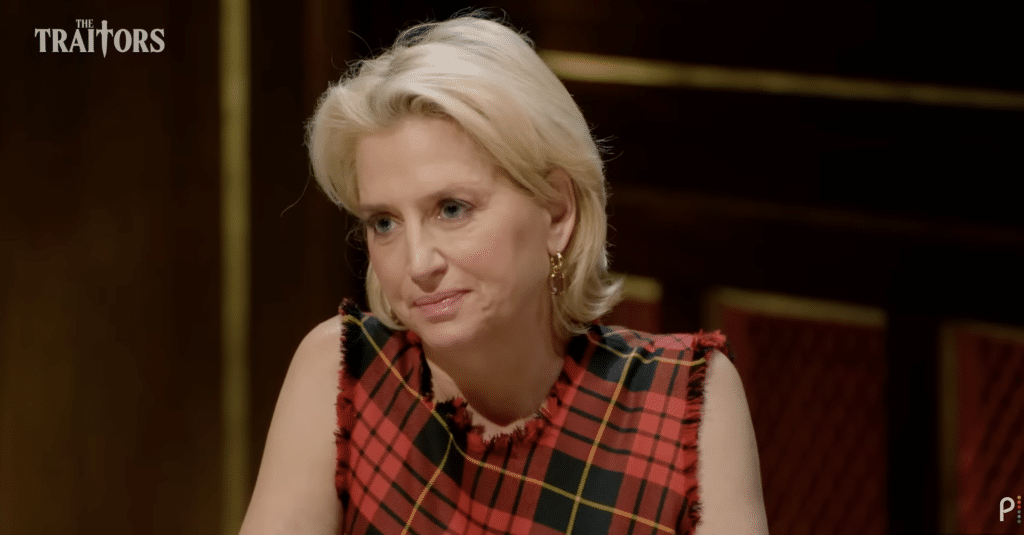 Dorinda at the roundtable on 'The Traitors 4'