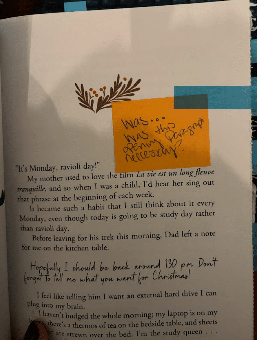 Advent book page