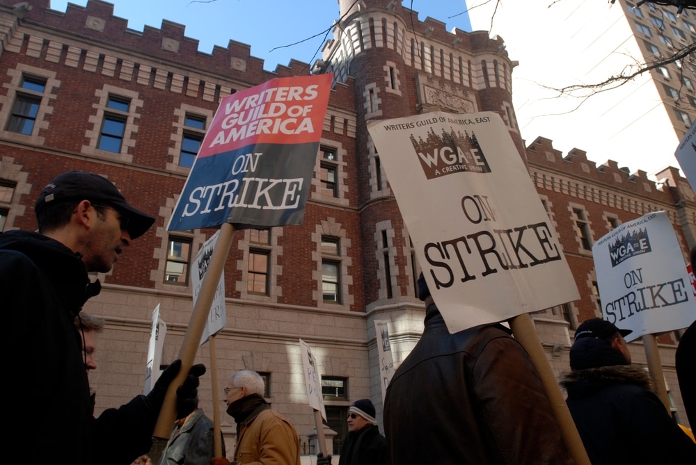 Writers Guild of America Strike in 2023. Credit: Shutterstock/rblfmr