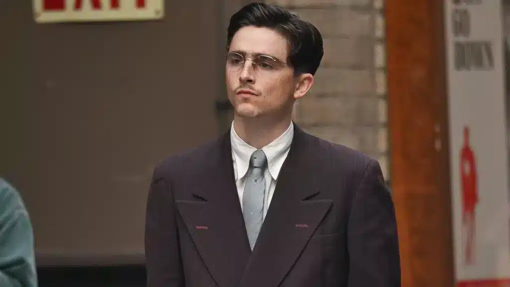 Timothée Chalamet’s Marty Supreme. (A24)