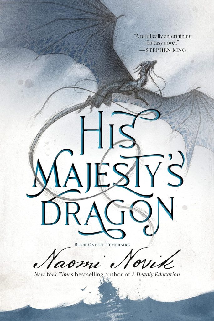 Cover of the first book in the Temeraire series (credit: Amazon)