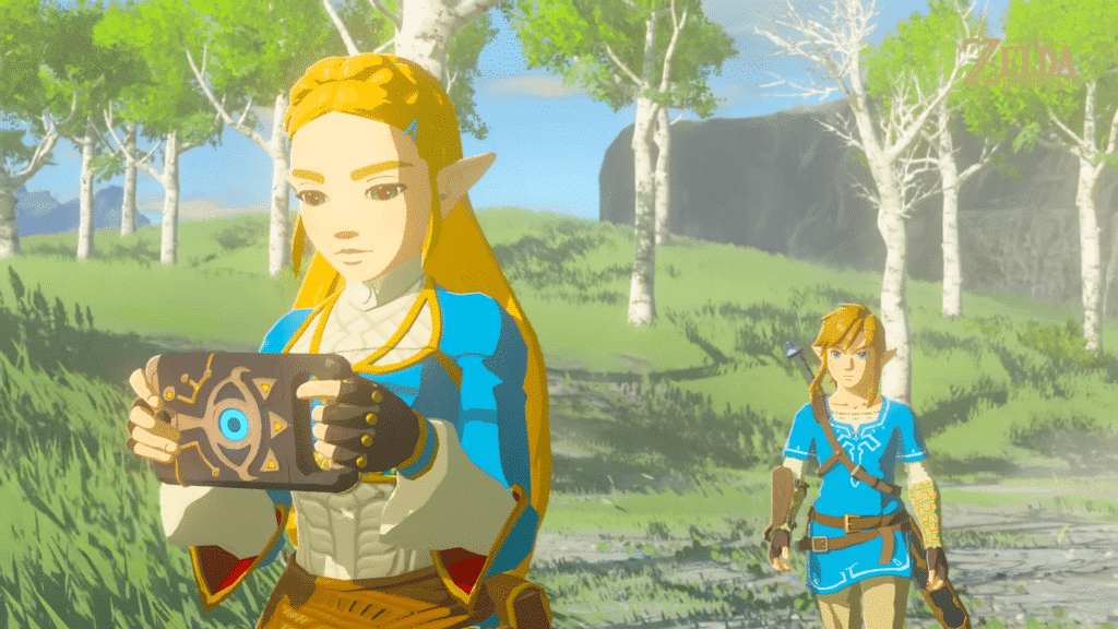 Princess Zelda (left) and Link (right) in their Breath of the Wild incarnation (Credit: YouTube/@NintendoOfAmerica)