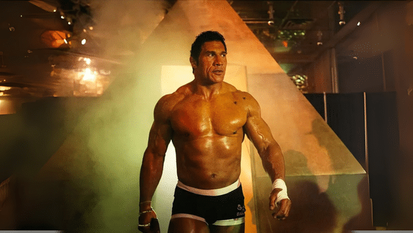 Dwayne Johnson is ready for MMA combat in “The Smashing Machine,” from A24.