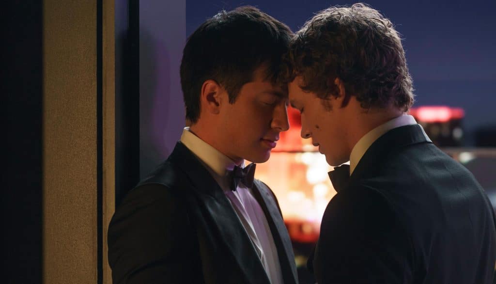 Shane and Ilya rest on each other's foreheads longingly.