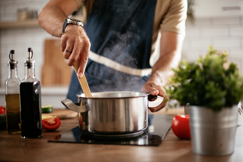 Cooking dinner