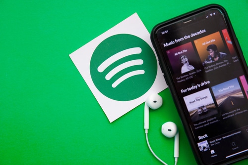Image of Spotify homepage.