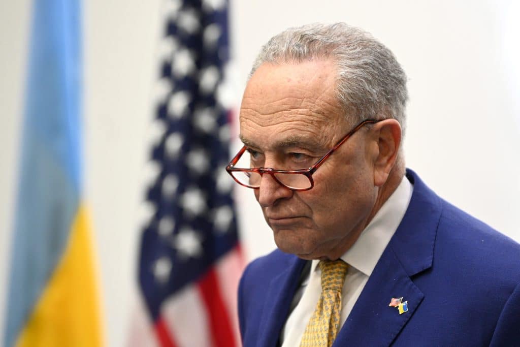 U.S. Senate Minority Leader Chuck Schumer, who has spoken out against the voter reform bills that work towards nationalizing elections.