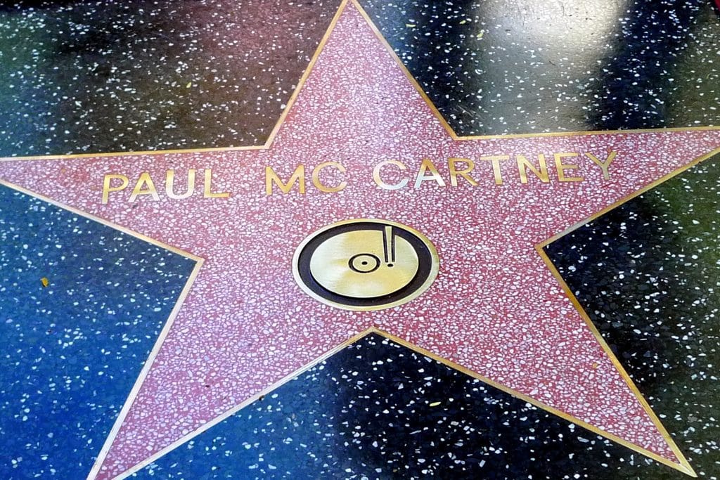 Paul McCartney's star on Hollywood walk of fame