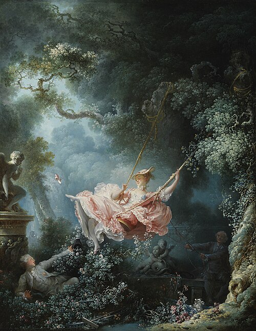 The Swing one of the Rococo masterpieces by Jean-Honoré Fragonard