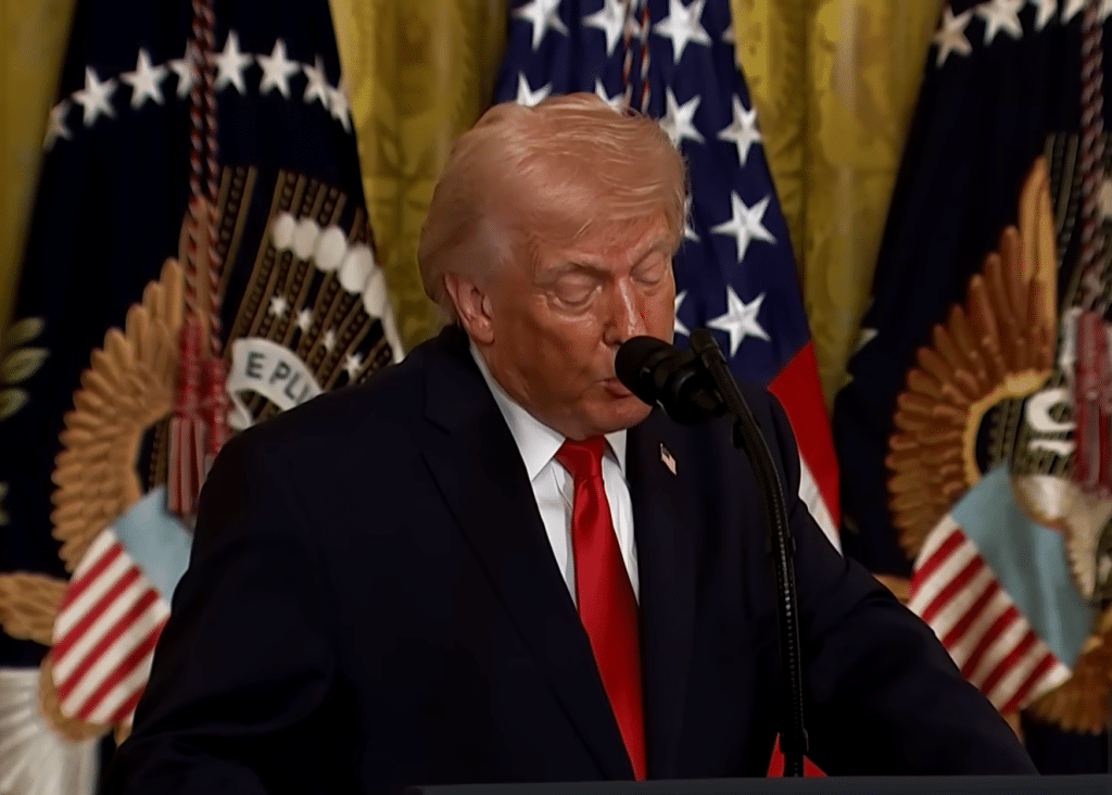 President Trump speaking about the antisemitic attack on the Temple Israel synagogue in Michigan