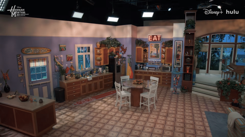 The Stewart family kitchen on the Hannah Montana set.