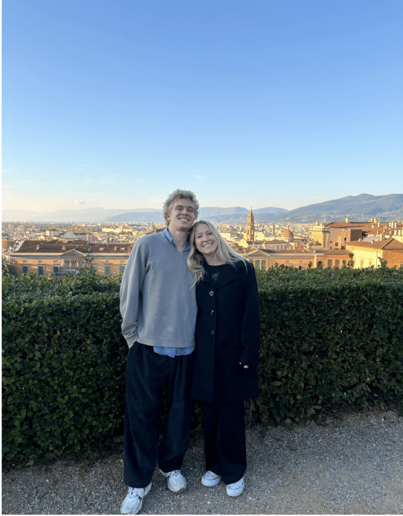 Girl and guy in florence Italy