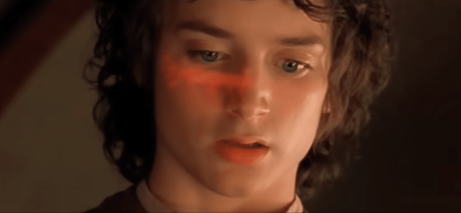Frodo looks at the one ring