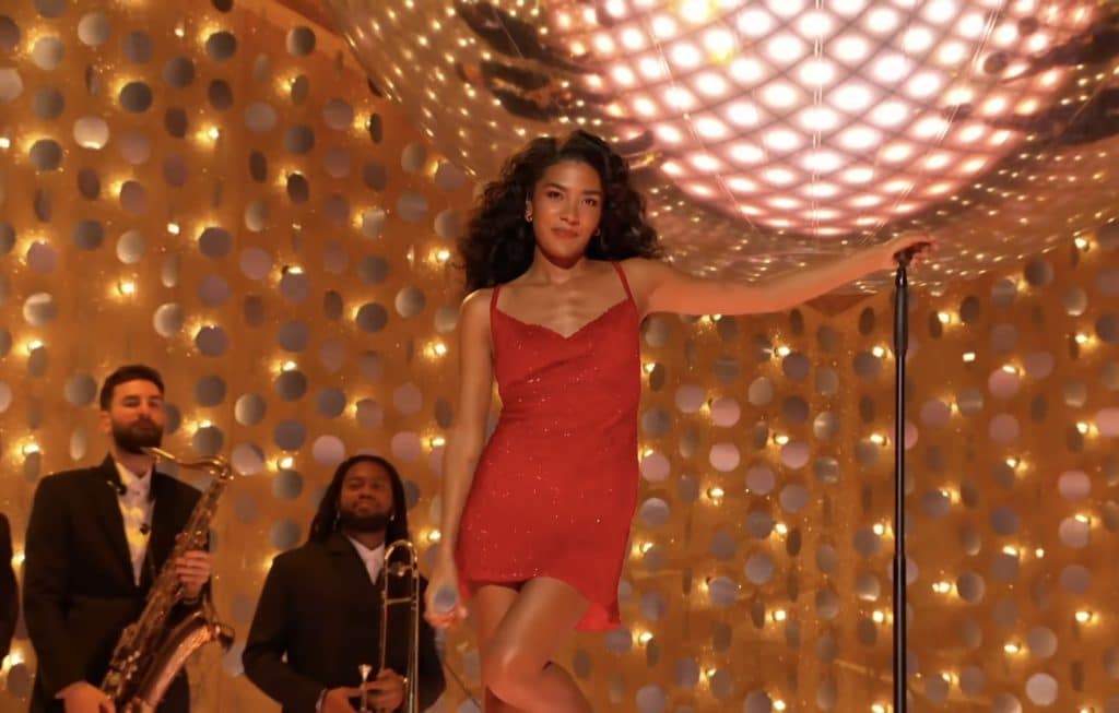 Olivia dean at 2026 Grammys.