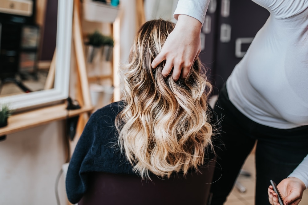 Blonde at Hair Salon