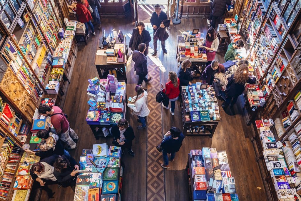 Shoppers in a local bookstore.