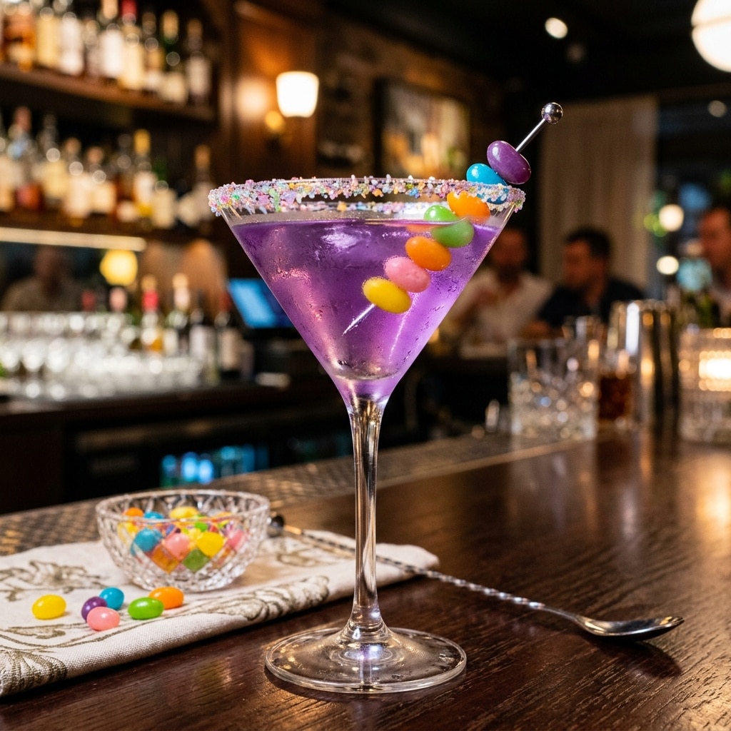 spring cocktail jellybean martini