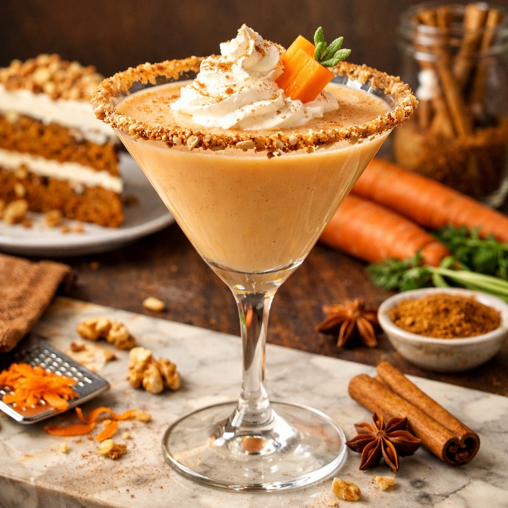 spring cocktail carrot cake martini