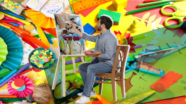 Representation of sustainable art practiced by modern artists.