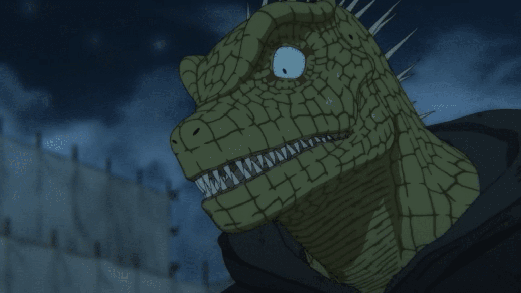 Close up of Caimen at night talking to someone