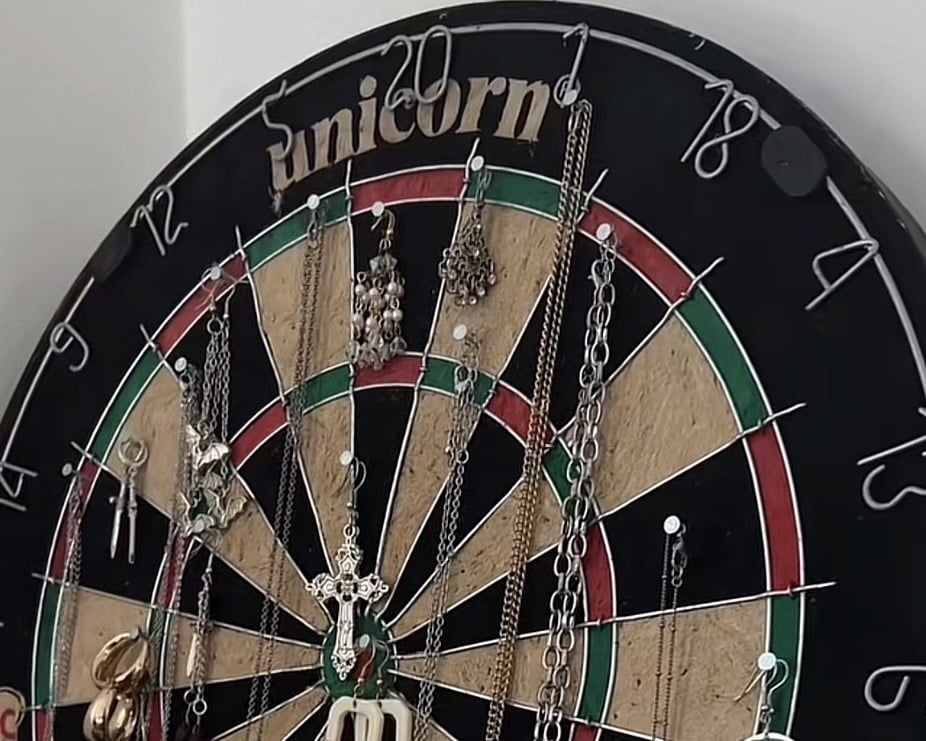 Dartboard Jewelry Holder