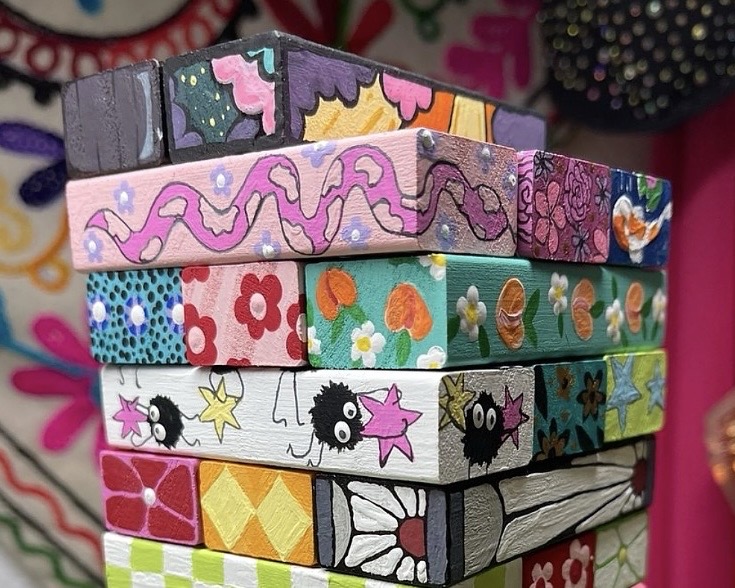 Painted Jenga Set