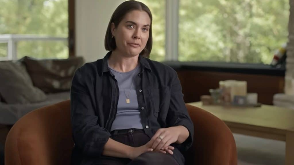 Caitlin Cash reflecting on the day leading up to Moriah's death (Source: Netflix)