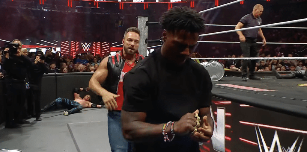 IShowSpeed is wearing brass knuckles and LA Knight