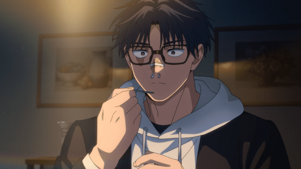 Hikaru Gero eating by himself