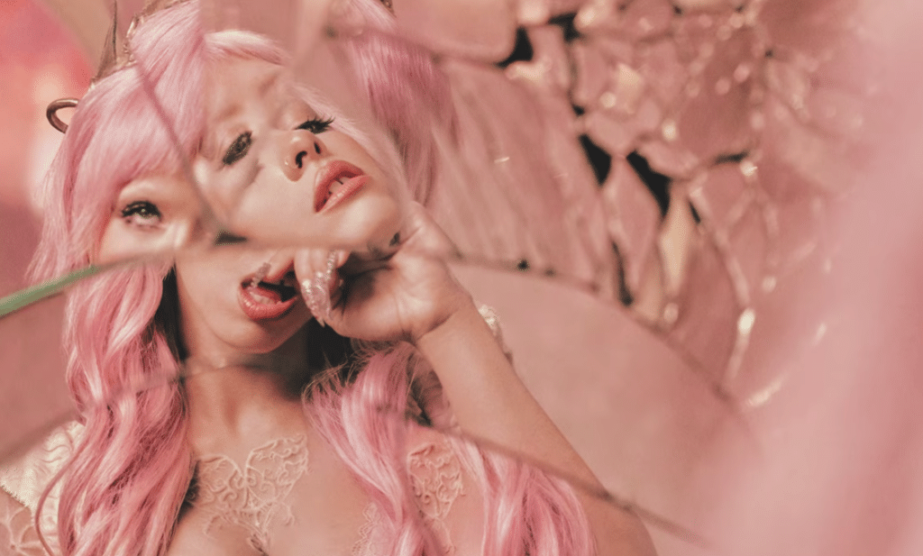 Circle's fractured psyche peeking through the princess's look. (Photo Credit: YouTube/Melanie Martinez)