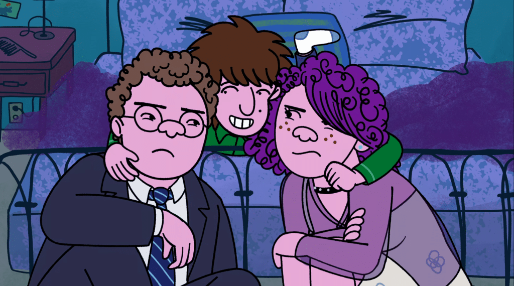 Avi, Yoshi, and Shira (left to right) when they were young (Credit: Netflix)