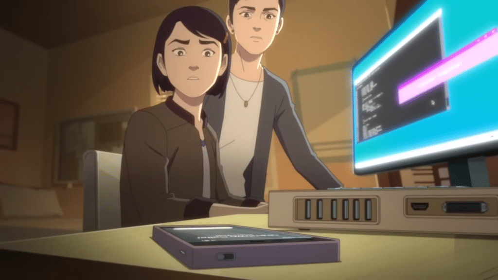 
Maddie (left) and her mother, Ellen (right), in Maddie's room (Credit: AMC Studios/Netflix)