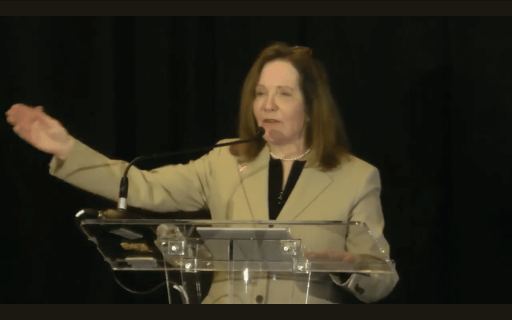 Republican Candidate Charlotte O'Hara at Republican Primary Debate.