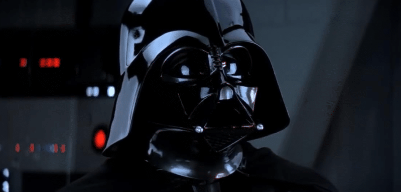 Headshot of Darth Vader in his helmet.