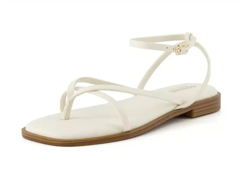 white strappy sandal