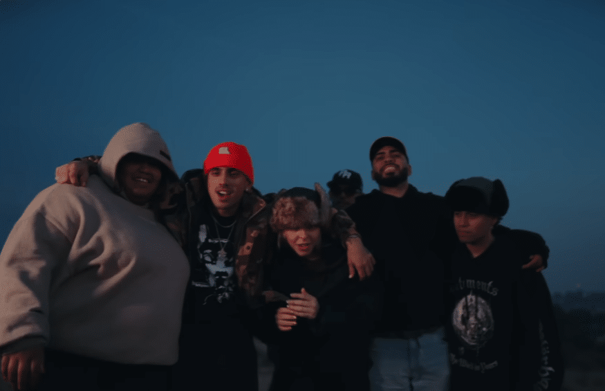 Young Miko's team in her music video