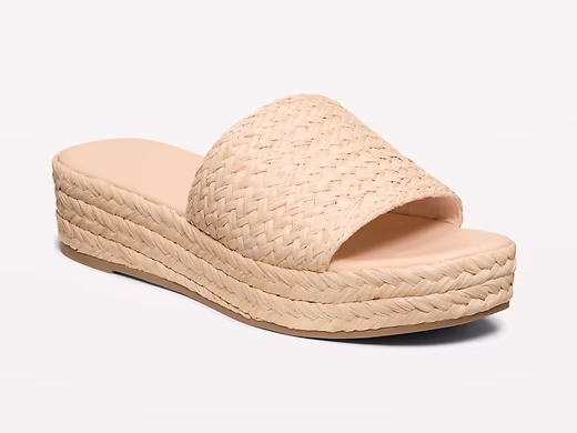 cream espadrille platform sandals