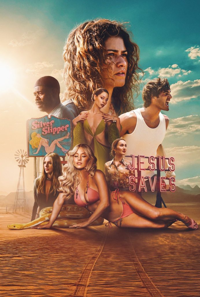 The official season three poster for euphoria featuring cast members