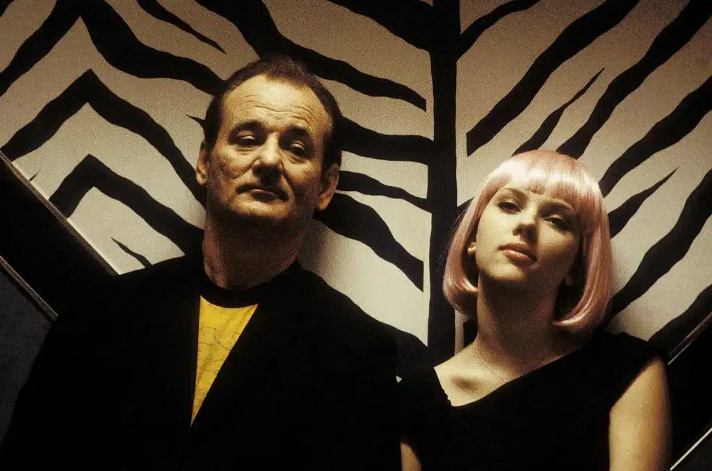 Bill Murray as Bob and Scarlett Johansson as Charlotte in "Lost in Translation." Courtesy of Shutterstock.