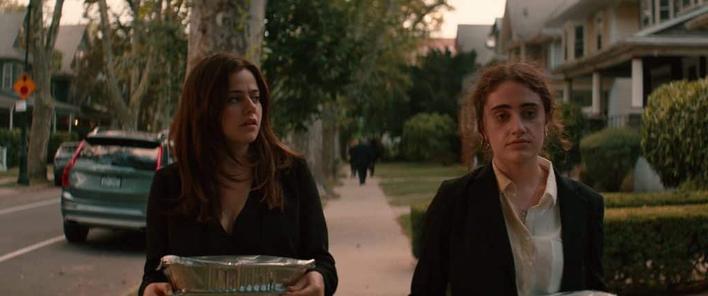 Molly Gordon and Rachel Sennett bring high school romance tension to the screen. (Image: Utopia).
