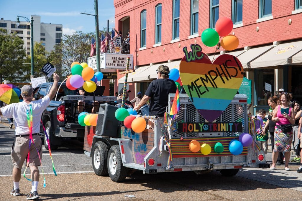 Pride parade in Memphis Tennessee.