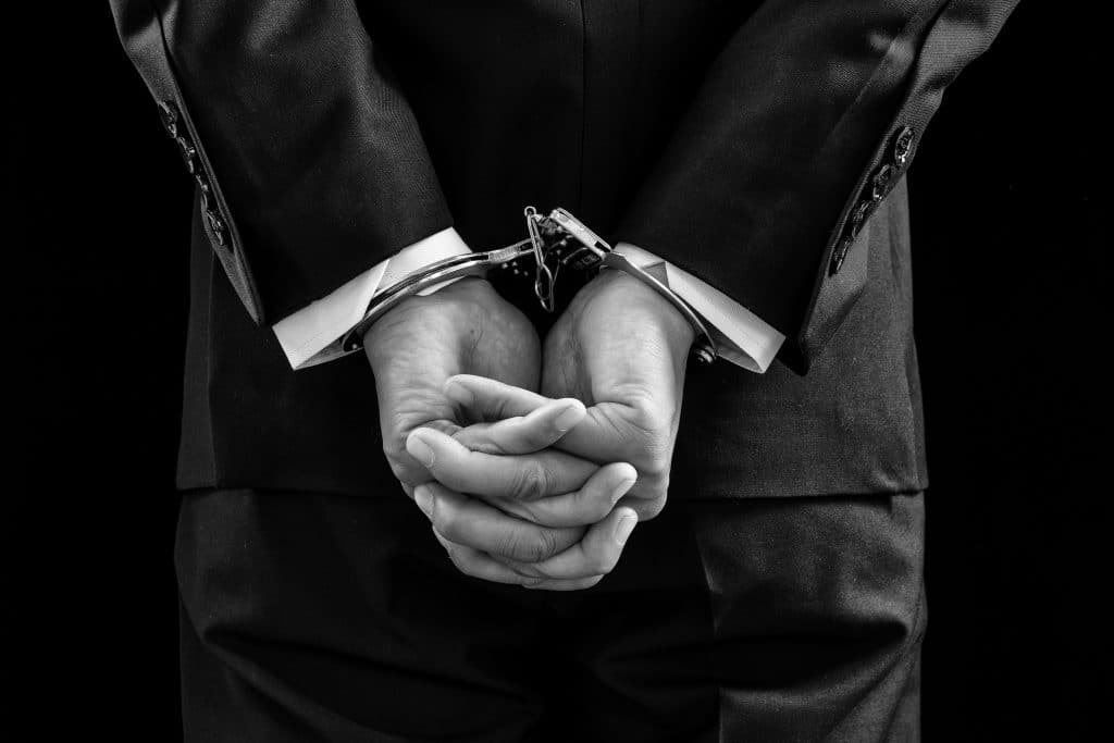 Handcuffed man