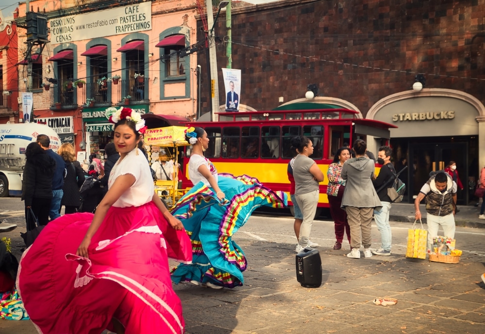 Mexican dancers in a parade